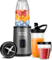 Blender NutriPower Pro - Savoré Kitchen - Blender à emporter - Mixeur à smoothie - 2 gobelets