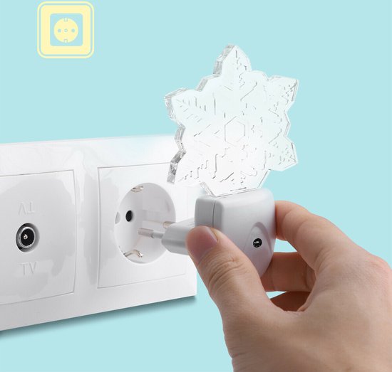 Aigostar 10PXZ - Veilleuse pour enfants - Veilleuse à brancher - Veilleuse LED à brancher sur une prise - Multicolore - Veilleuse à brancher