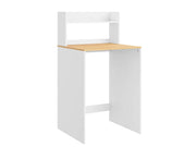 Meuble pour lave-linge SoBuy BZR224-WN - Avec plan de travail et étagère ouverte - 66 x 60 x 126,5 cm - Blanc/Chêne clair