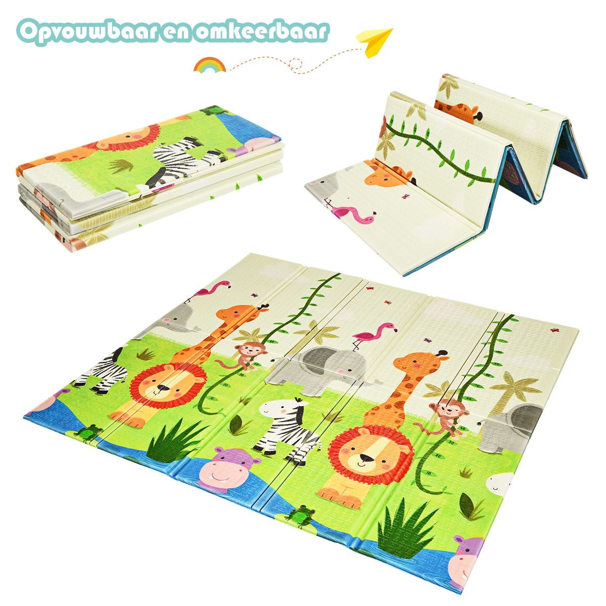 Tapis de jeu Coast pour bébés - double face - 200 x 180 x 1,4 cm
