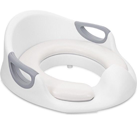 Siège de toilettes universel pour enfants - Siège de toilettes pour enfants - Réducteur de WC - Siège de toilettes portable avec poignées - Antidérapant - Blanc