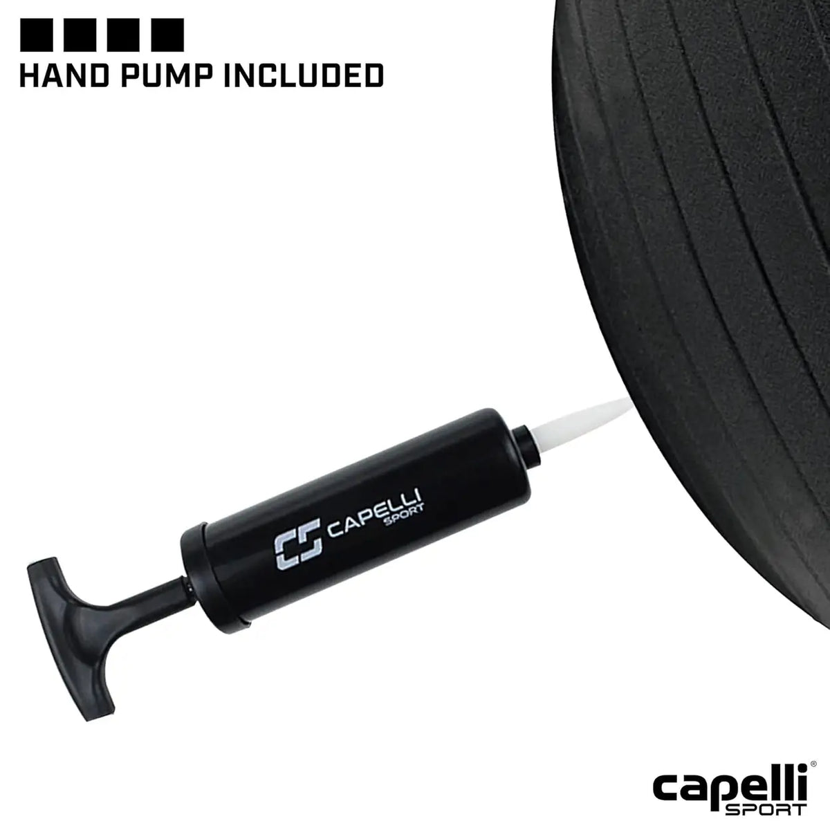 Ballon de fitness Capelli Sport 75 cm – Anti-éclatement et antidérapant – Jusqu'à 150 kg – Pour le yoga et le renforcement musculaire
