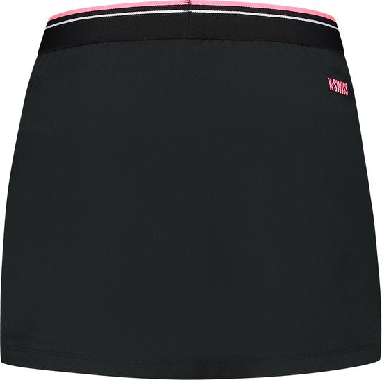 Jupe K-Swiss Hypercourt 6 pour femme - Taille L - Noir/Rose - Jupe de tennis - Jupe de padel