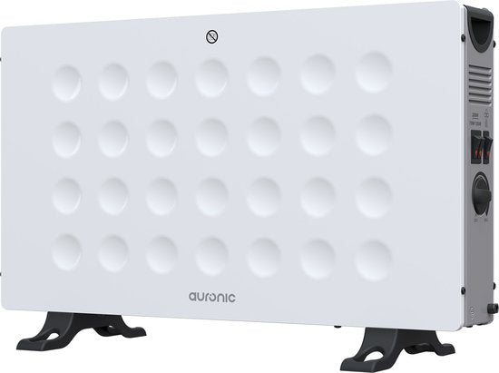 Auronic Radiateur à convection - 2000W - Ventilateur intégré - Chauffage électrique - Avec thermostat - Chauffage - Blanc
