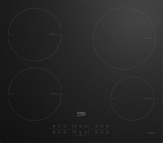 Plaque de cuisson Beko HII 64400 MT, noire, encastrable, 60 cm, à induction, 4 zones de cuisson