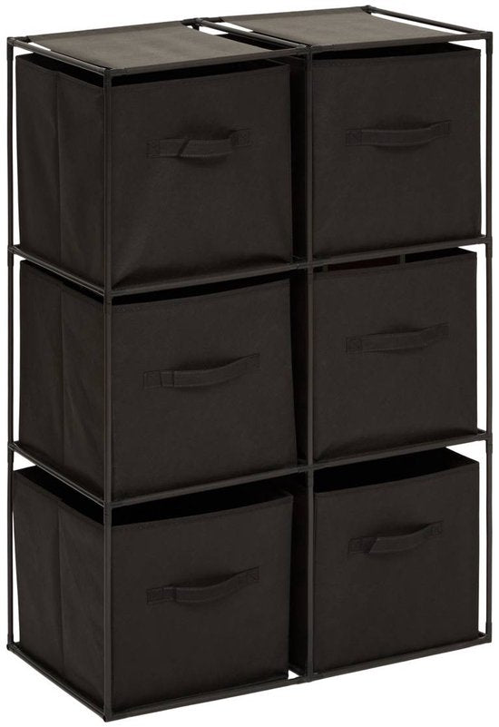 Étagère à 6 compartiments et boîtes de rangement MIX'N MODUL