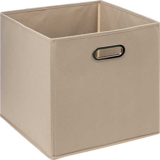 Panier de rangement 5Five en lin beige - 15 x 31 x 15 cm (S) - Pliable