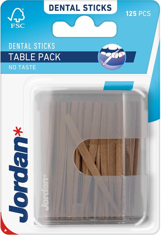 Présentoir de table Jordan Tandenstokers, lot économique - 12 x 125 pièces