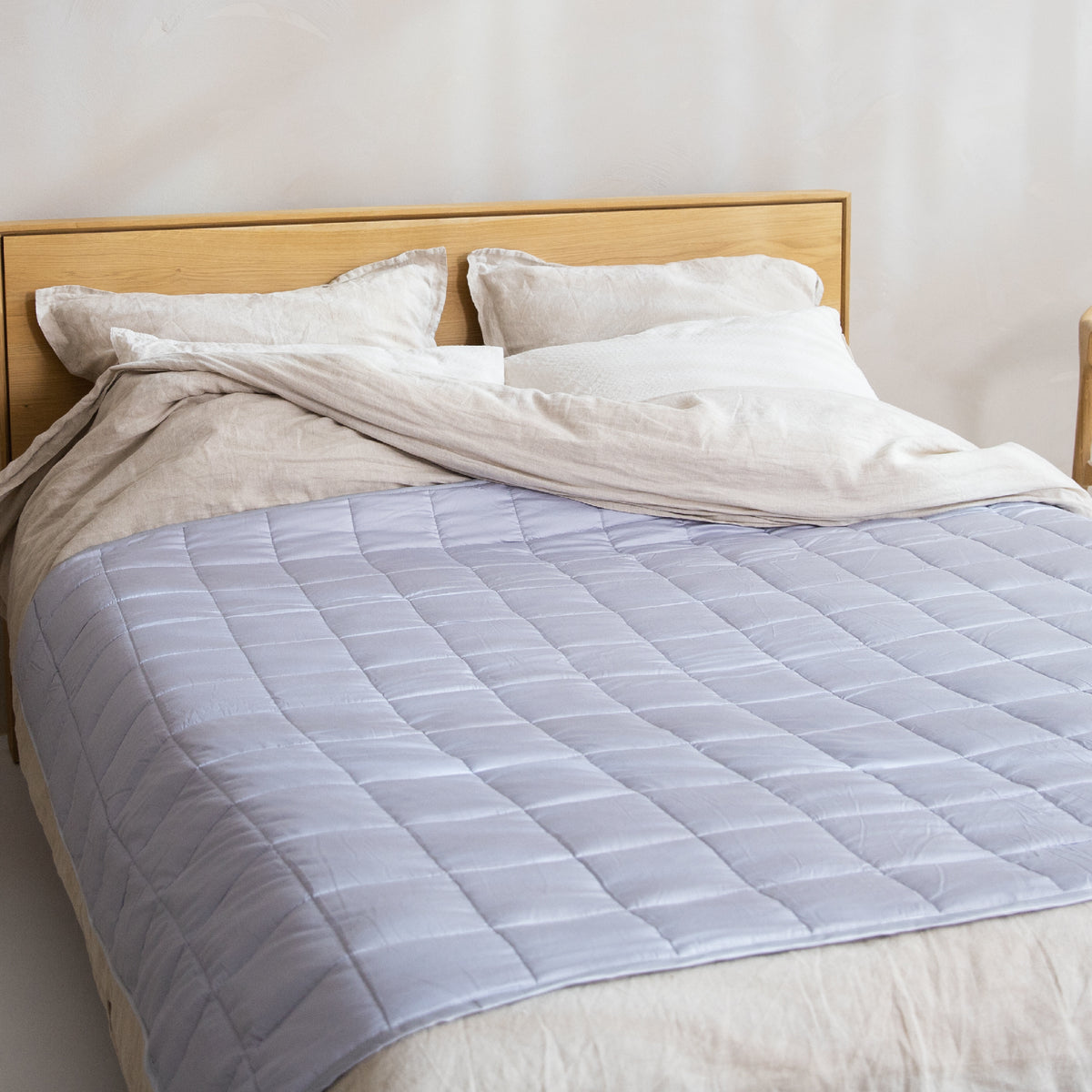 Litollo Bamboe Verzwaringsdeken 6 kg - Weighted blanket 150x200 cm - Grijs Zwaartedeken eenpersoons - Verzwaringsdekens te gebruiken met eigen dekbedovertrek - Verzwaarde deken - 4 seizoenen - Gewichtsdeken