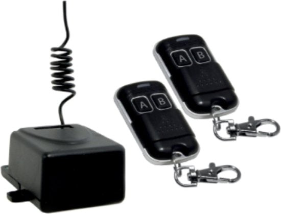 Unitronic Wireless 2-channel remote control set : 2 transmitters & 1 receiver, 433.92 MHz, for 140 devices, energy-efficient, ideal for convenient indoor automation