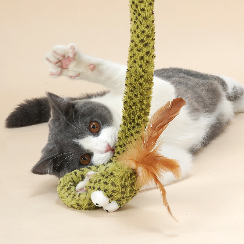 Cette canne à chat « serpent à cliquet »