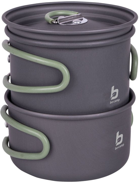 Bo-Camp - Batterie de cuisine - Explorer - 2 pièces - Anodisation dure - Aluminium