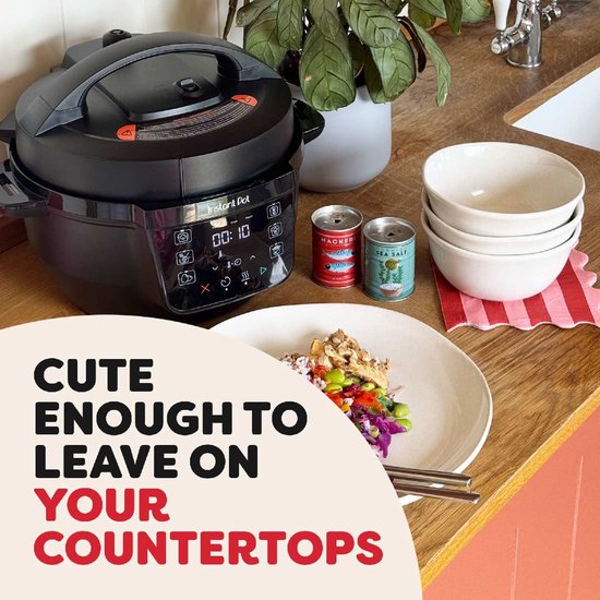 Multicuiseur Instant Pot Classic Mini 3,8 L Black Pepper - Autocuiseur 7-en-1 - Mijoteuse - Cuiseur vapeur - Sauté - Yaourtière - Jusqu'à 4 portions - Design compact - Jusqu'à 80 % d'économies d'énergie