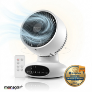 Ventilateur à circulation d'air MONSGA AC100 - Ultra silencieux 25 dB - 5 vitesses - Minuterie et mode veille
