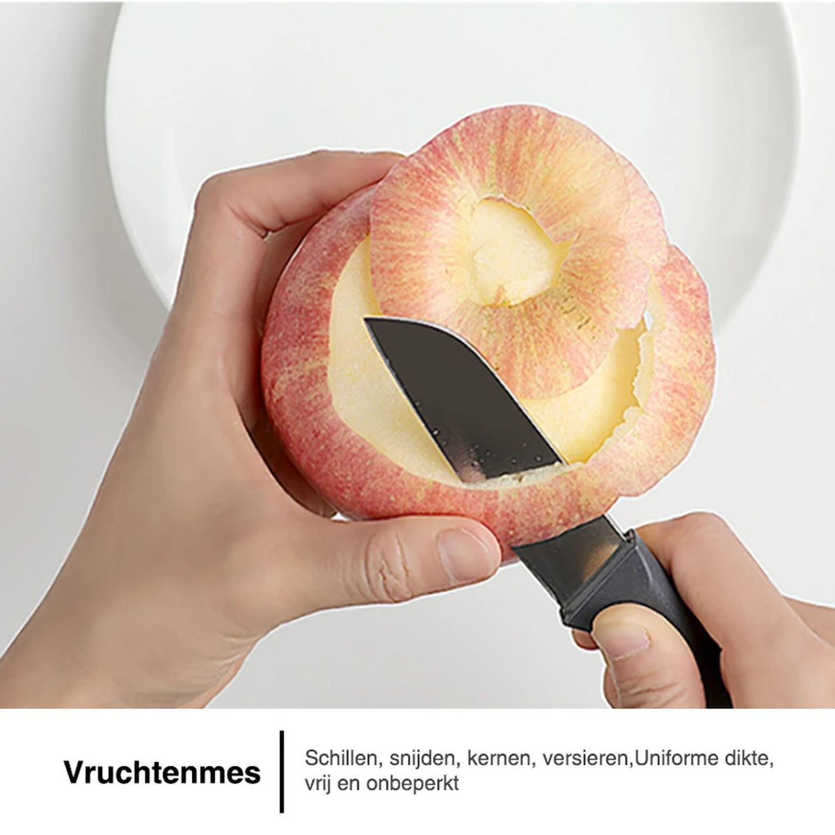 Ensemble de couteaux de cuisine HuoHou avec bloc en bois - 6 pièces - acier inoxydable