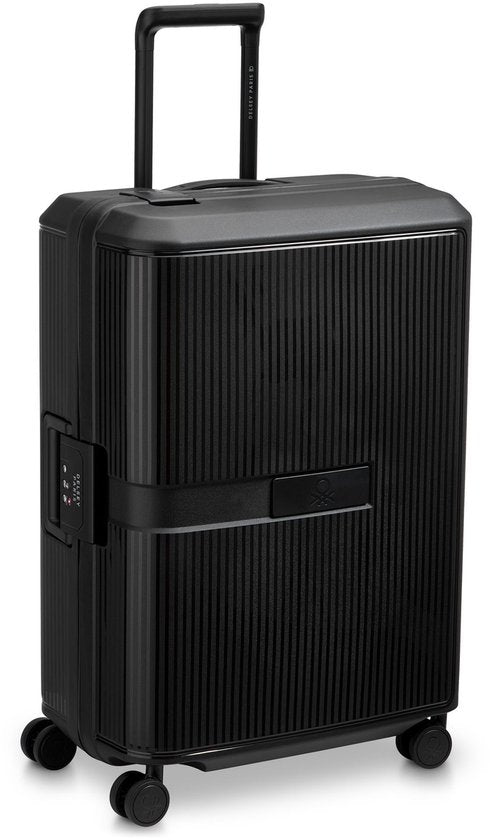 Delsey Paris x United Colors Of Benetton - Color Block - Valise de voyage 66 cm - Noir