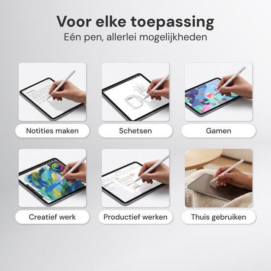 Stylet Nuvance - Compatible avec l'iPad d'Apple 2018-2026 - Stylet pour écran tactile - 6 pointes incluses - Pencil