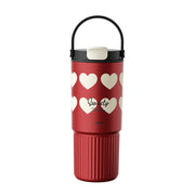 Gobelet de la série Worth de GOOM - 780 ml - Rouge - Acier inoxydable - Avec filtre à thé et poignée