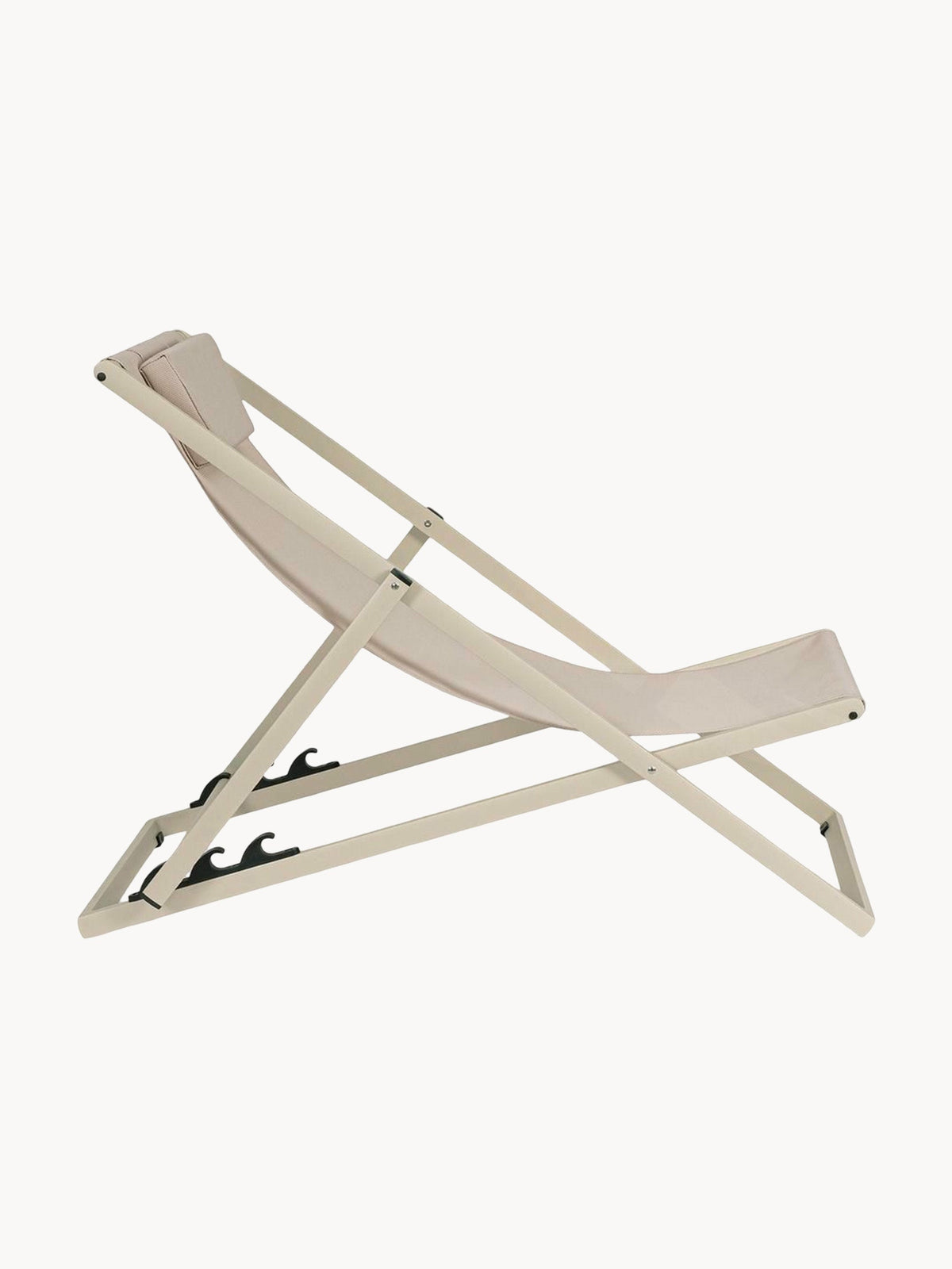 Chaise longue de jardin Bizzotto Taylor - 3 positions réglables - 102 x 61 x 74 cm - Couleur sable