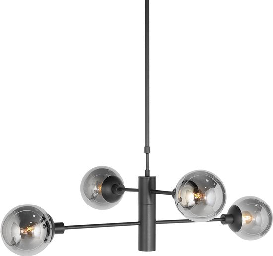 Steinhauer - lampe suspendue - Constellation - noir - métal - Ø 90cm - E14 - 3804ZW