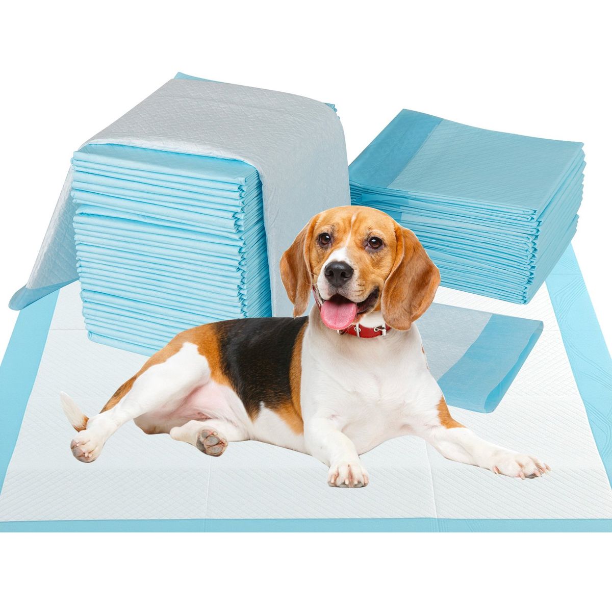 Tapis d'entraînement Coast Puppy - absorption à 6 couches - jetables - 90 x 60 cm - 150 pièces - bleu/blanc