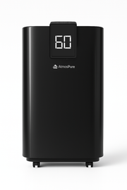 Déshumidificateur AtmosPure® AirDry Elite - 12L par jour - Fonction Lavage-Séchage - Purificateur d'air parfait pour la buanderie, la salle de bain, le salon et la cave - Noir - Déshumidificateur