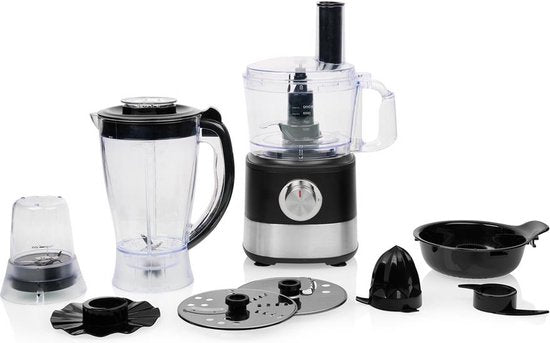 Princess 221054 - Robot multifonction - 8 en 1 - Robot de cuisine - Mixeur - Moteur puissant de 1 000 W - 2 litres