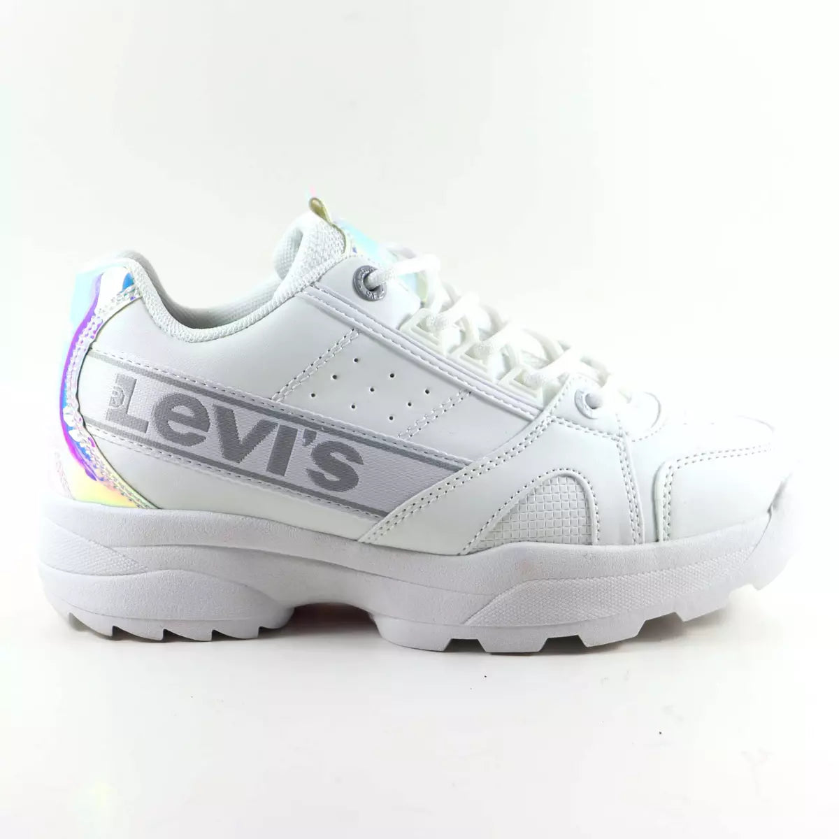 Levi's Soho Trainer Junior Baskets pour filles - blanc taille 31 - Dessus en cuir confortable et facile à enfiler