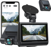 Caméra embarquée iZEEKER GD850 pour voiture - 4K et 1080p - Caméras avant et arrière - Wi-Fi et GPS - Écran tactile IPS 3 pouces - Capteur Sony - Vision nocturne
