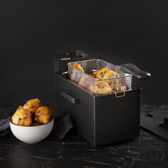 Friteuse Princess - 3 litres - Zone froide - Friteuse - 2000 W - Thermostat réglable - Noir - 182727