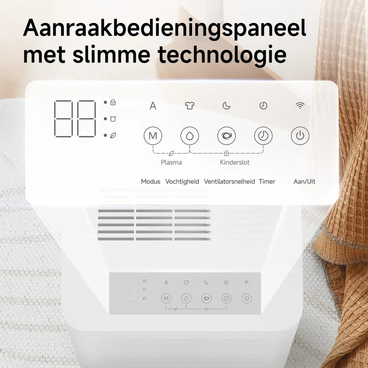 Déshumidificateur intelligent VINO - 12 L/jour - Wi-Fi - réservoir de 1,8 L - blanc