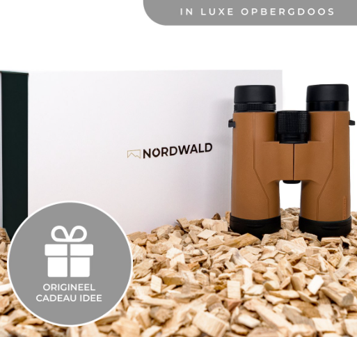 Jumelles Nordwald 10x42 - Cognac - Avec adaptateur pour smartphone