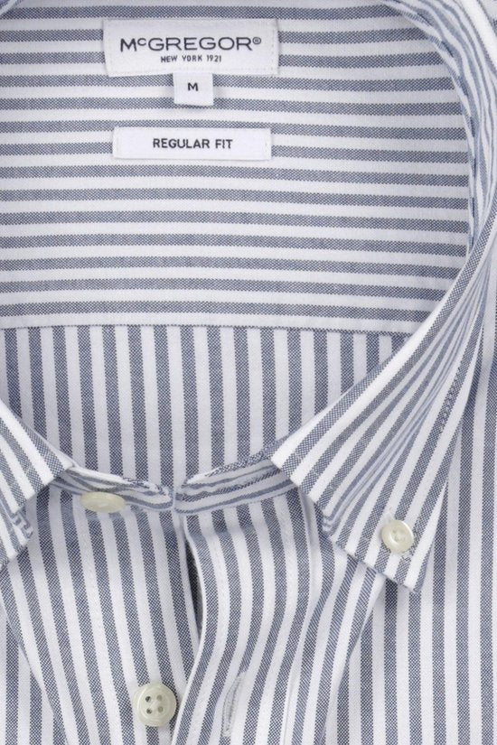 Chemise McGregor, chemise Oxford à larges rayures, Mm999 6001 03 2100, bleu marine, homme, taille M