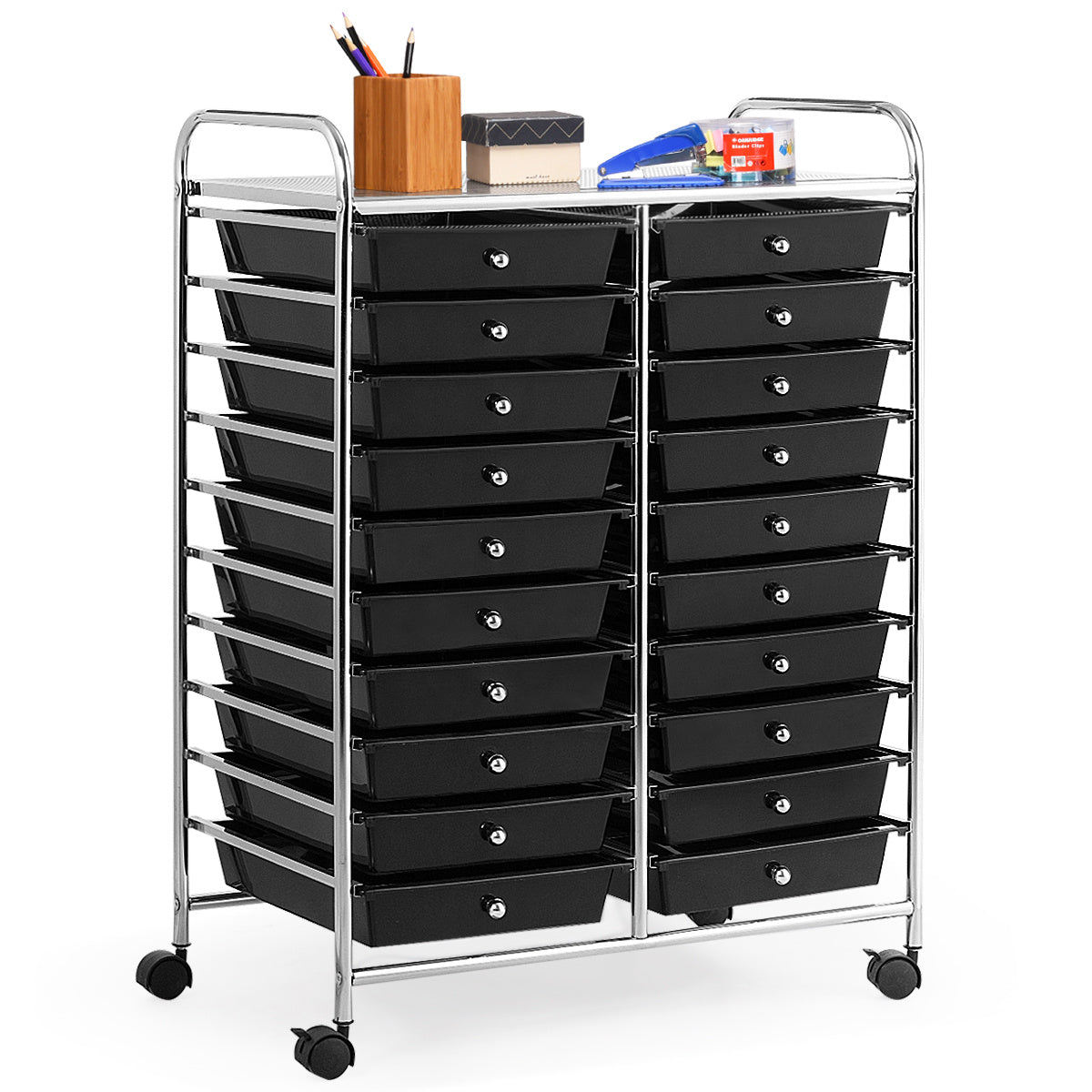 Coasttrolleys met laden Rollecontainer Badkamer Roller Wagons badkamer trolley zwart