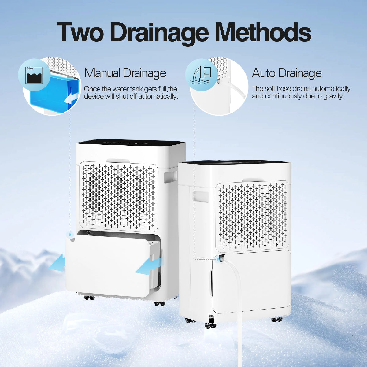 Déshumidificateur HUMSURE - 20 l/jour - réservoir de 2,8 litres