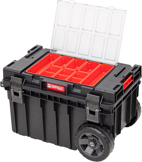 Qbrick System ONE - Mallette à outils - 605 x 405 x 345 mm, 44 L - Noir & Rouge