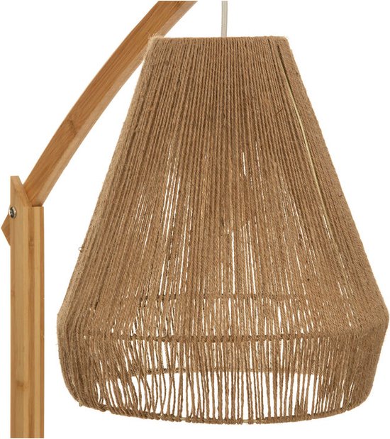 Lampe sur pied en bambou avec abat-jour en chanvre tressé PALM