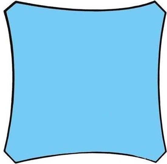 Perel Toile d'ombrage, hydrofuge, 5 x 5 m, 160 g/m², polyester, carré, bleu ciel