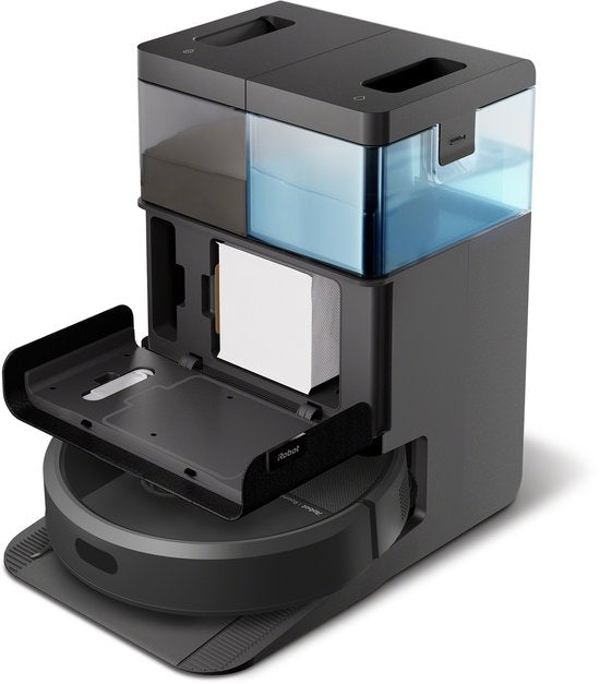iRobot Roomba® Plus 405 Combo Robot + station de recharge Autowash™ - Robot aspirateur avec fonction de lavage - Noir - G1850