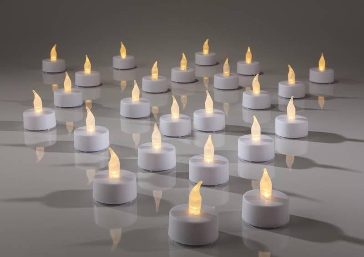 Set de bougies chauffe-plat LED - Boîte XXL de 120 bougies - piles incluses