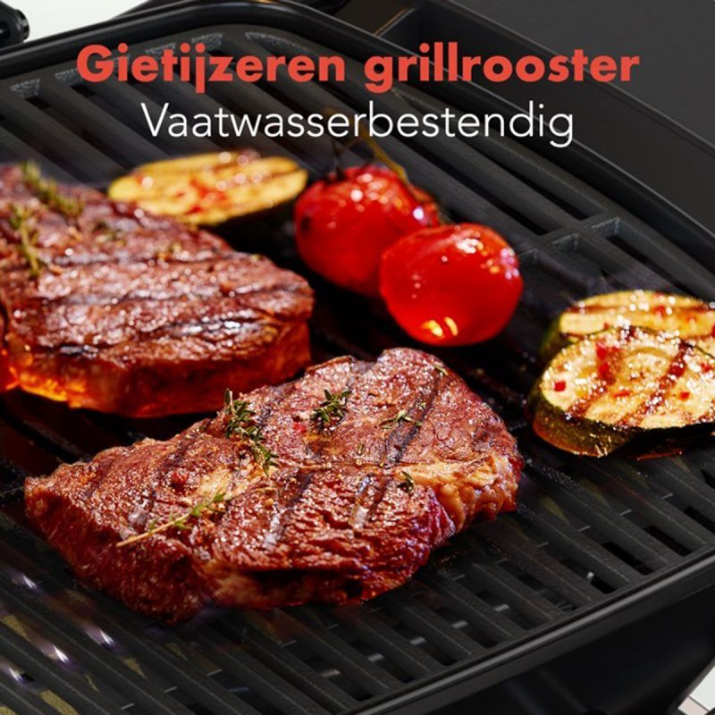 Barbecue à gaz KitchenBrothers – 2 zones de cuisson – Grilles en fonte – Jusqu'à 350 °C