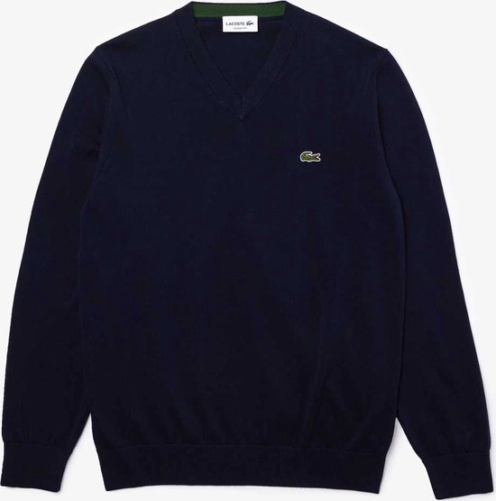 Lacoste Organic Cotton V-neck Sweater - Maillots de sport - Bleu marine - Hommes - Taille S