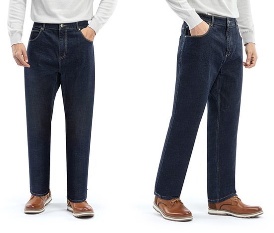 Milanoro - Jean stylé pour homme - Bleu foncé - L36 - L34