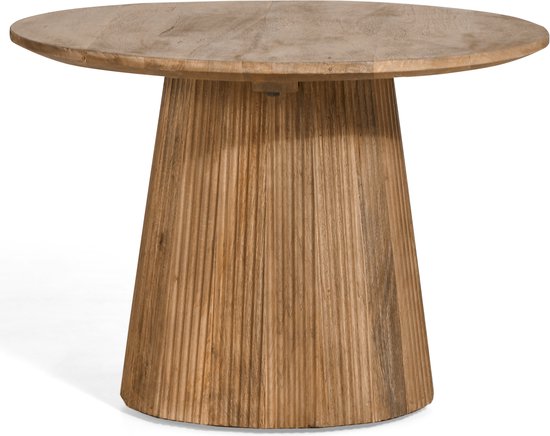Table d'appoint Viktor Light brown - Ø 60 cm - Bois de manguier