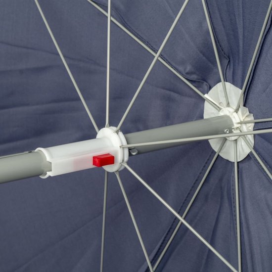 Bo-Camp - Parasol - À bras articulé - Ø 165 cm - Bleu