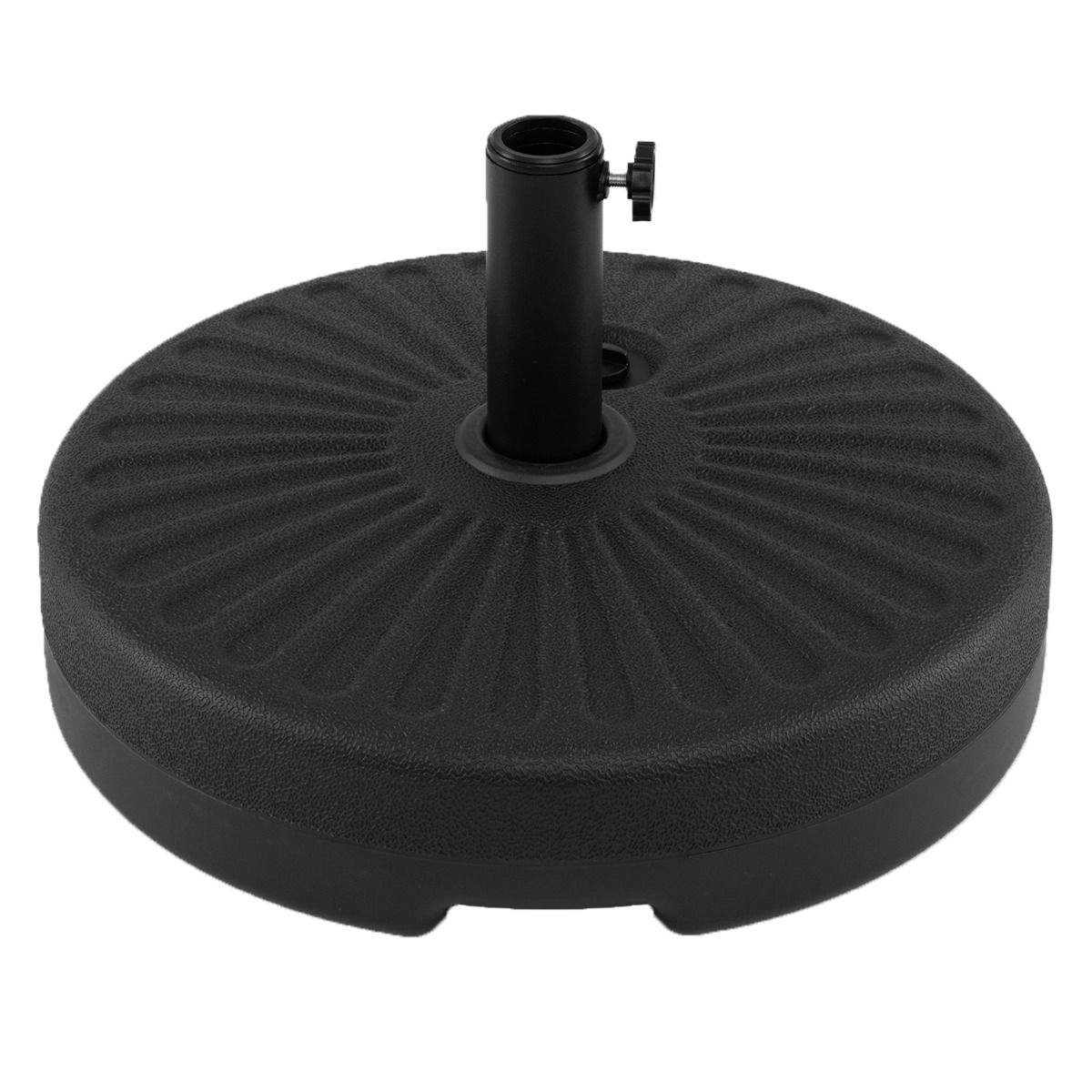 Pied de parasol Coast - rechargeable avec de l'eau ou du sable - fixations réglables - noir Ø 51 cm