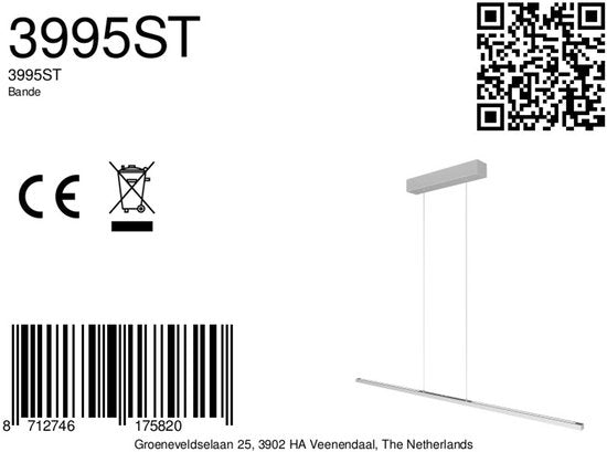 Steinhauer - Lampe suspendue -  acier - métal - Lampe Design - LED