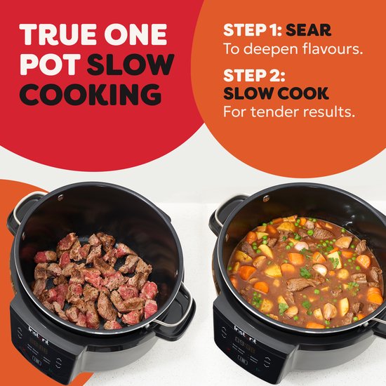 Mijoteuse Instant Pot Superior 7,2 L - Mijoteuse 4-en-1 - Sauter - Cuisson à la vapeur - Maintien au chaud - Jusqu'à 10 portions - Cuisson tout-en-un