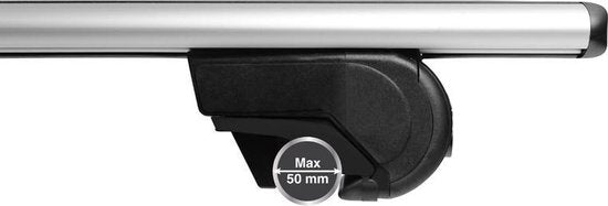 Kit de barres de toit Twinny Load F01 – Barres de toit Flybar en aluminium – Pour les voitures équipées de barres de toit ouvertes ou fermées – Verrouillables – Homologuées TÜV-GS – 124 cm – Capacité de charge maximale : 100 kg