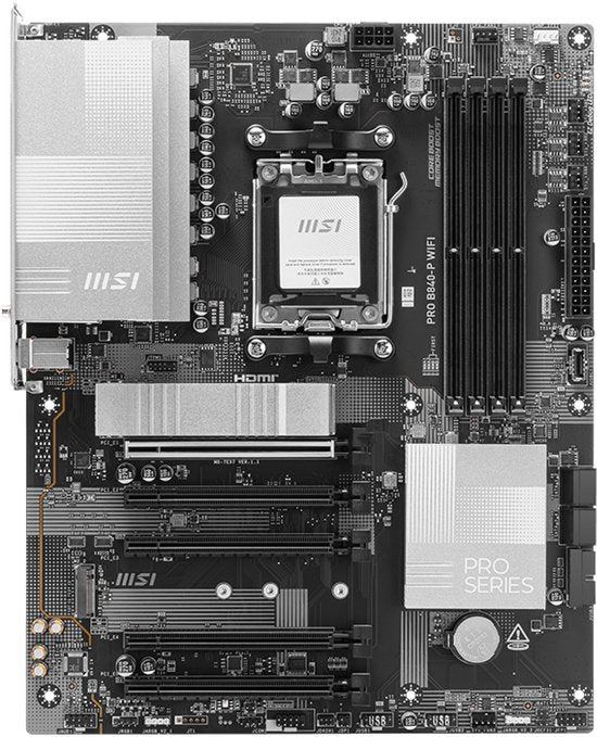 MSI PRO B840-P WIFI - Carte mère ATX - Socket AM5 - AMD B840 - DDR5 - Realtek 7.1 - Wi-Fi 7 - LAN 2,5 Gb